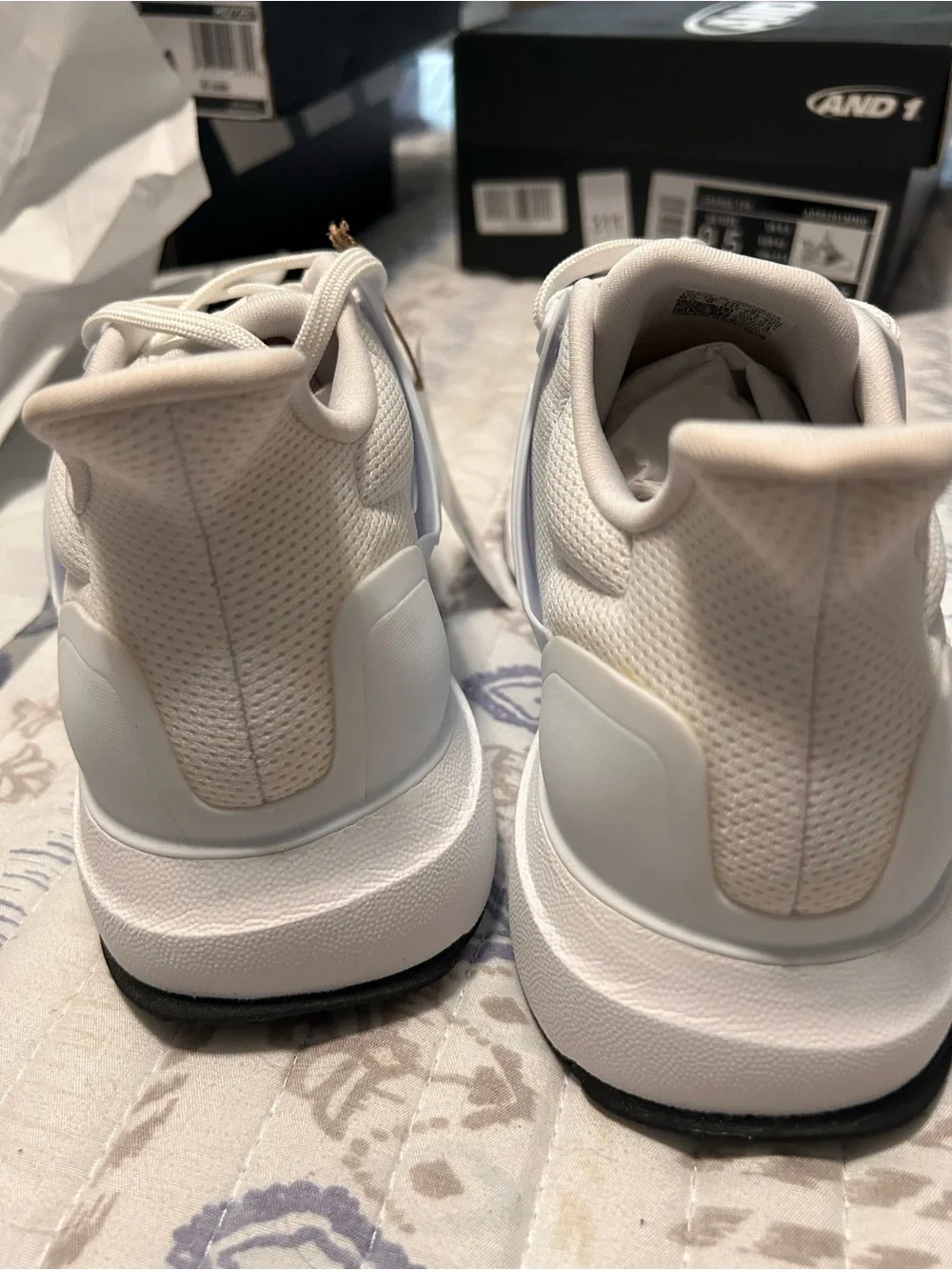 adidas White Knit Athletic Sneakers